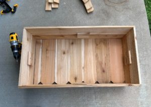 cedar planter box construction