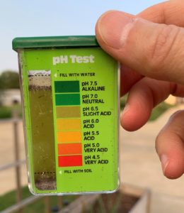 soil pH test results