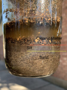 soil layers in jar sample